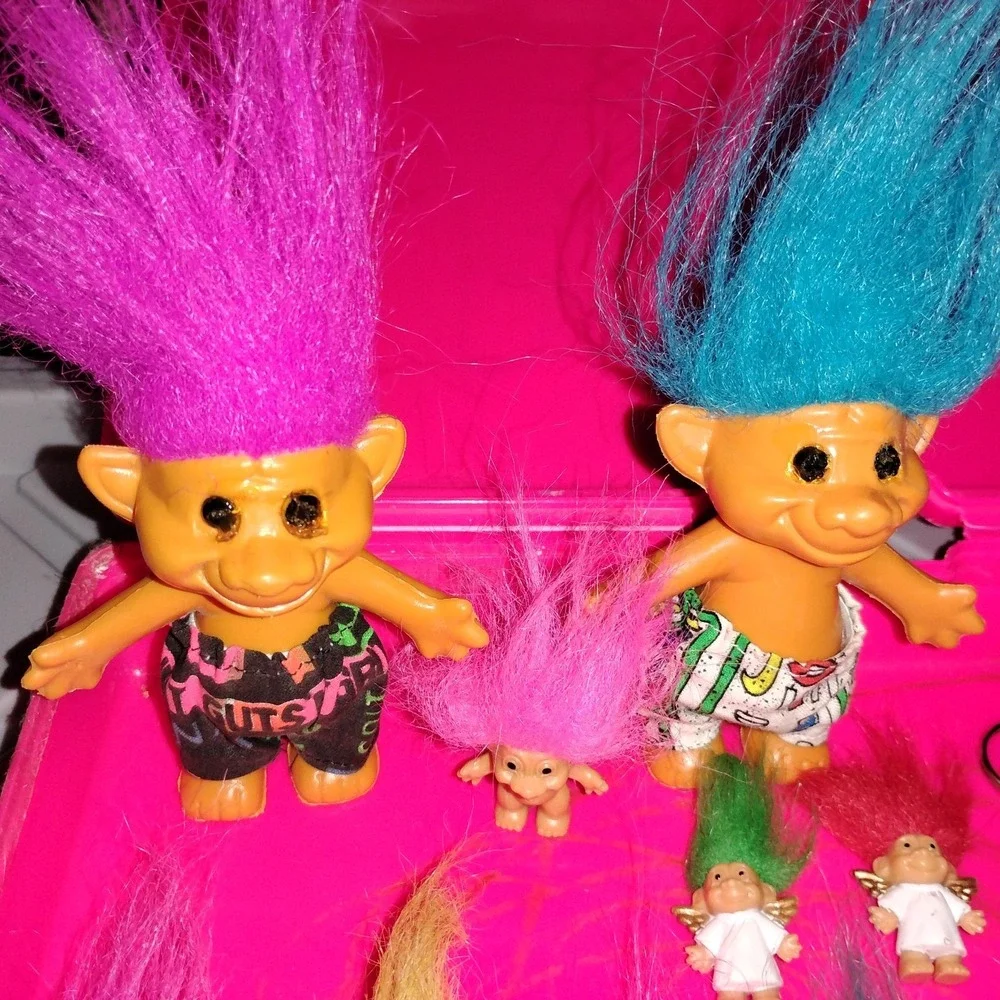 Vintage Troll Dolls‎ 90s Russ VTG Trolls  Lot Of 13 Angels Keychain Shorts